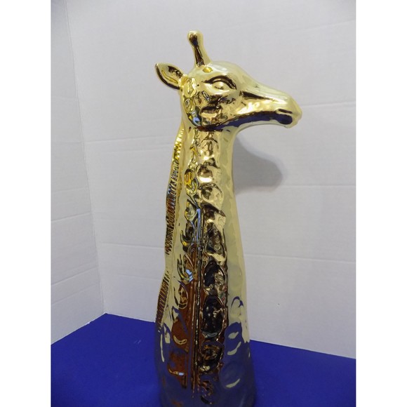NEW Modern Ceramic Gold Giraffe Figurine Statue - Picture 2 of 5